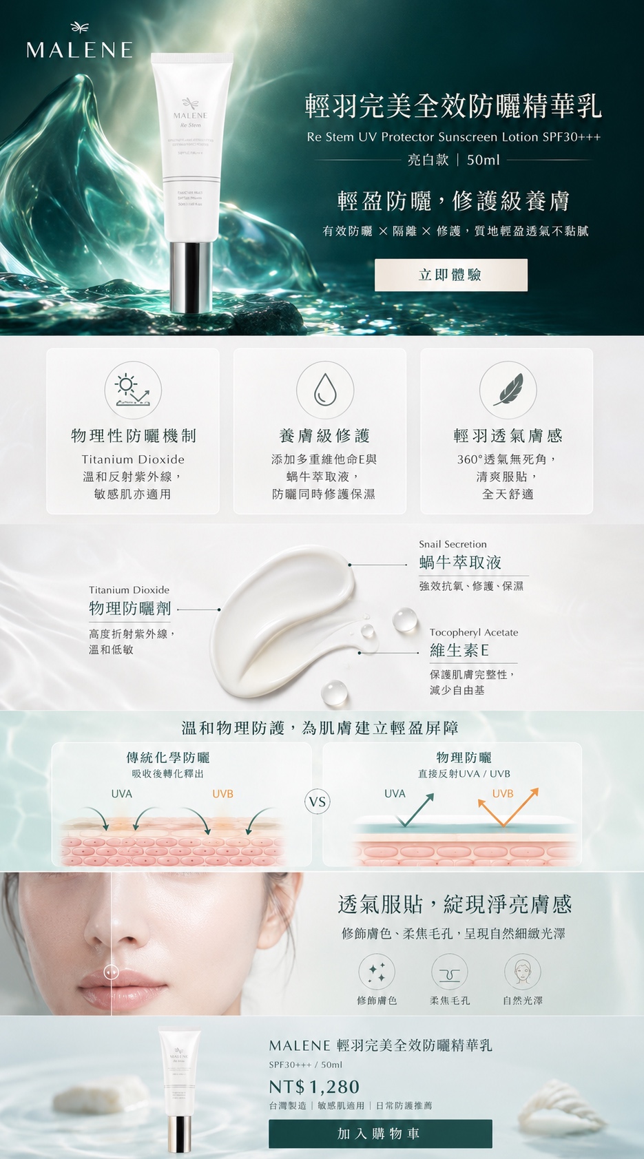 輕羽完美全效防曬精華乳 完整介紹